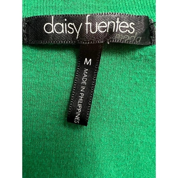 Daisy Fuentes Green Blouse - Short Sleeve - Size  M - Picture 3 of 3